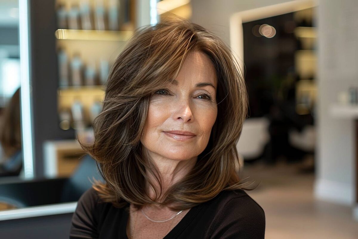 Coupe de cheveux femme 60 ans visage ovale