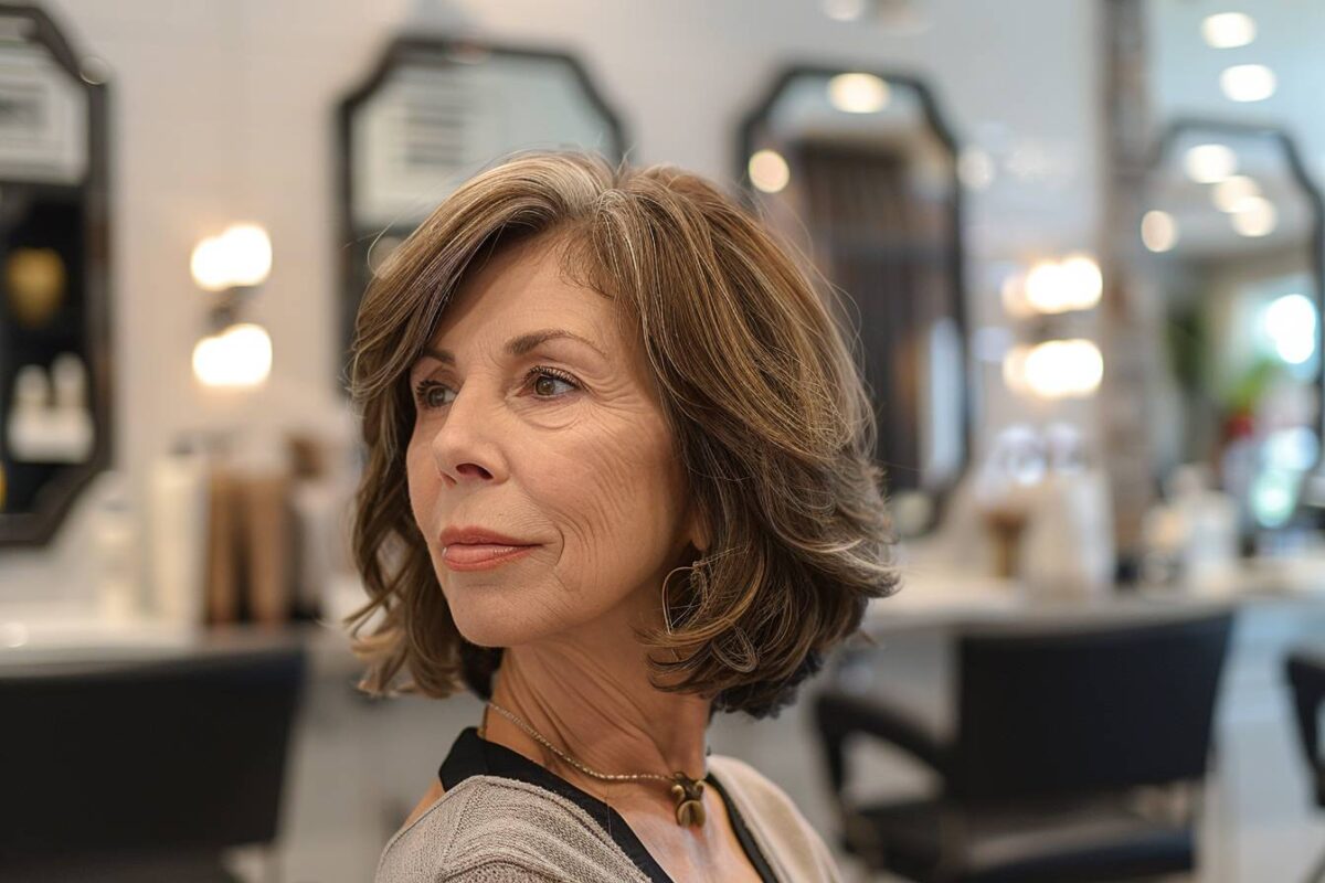 Coupe de cheveux femme 60 ans visage ovale